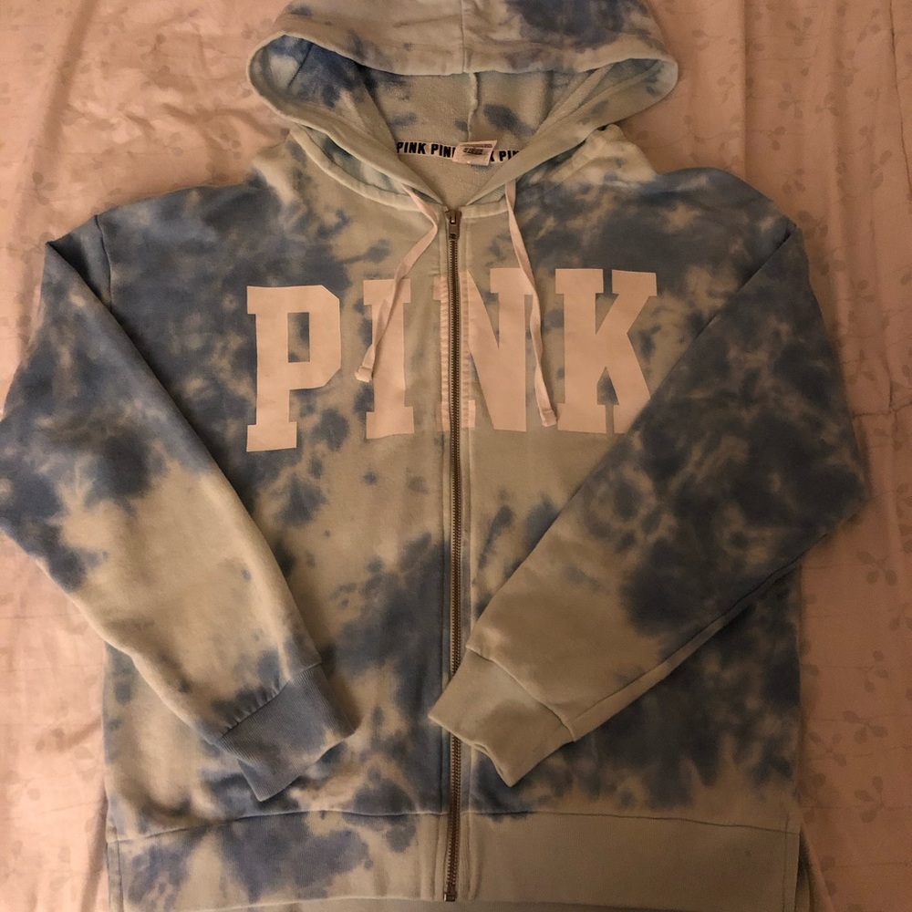 Tie dye Victoria Secret Pink zip up